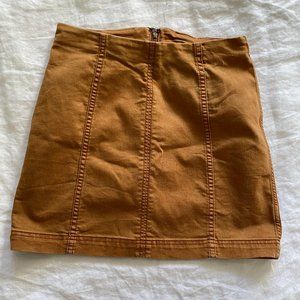 Free People Stretchy Mini Skirt w/ Zip Back